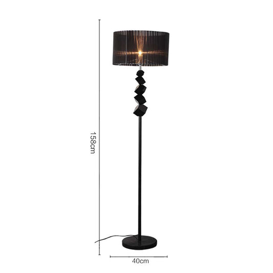 NNEAGS 2x Floor Lamp Metal Base Standing Light with Dark Shade Tall Lamp