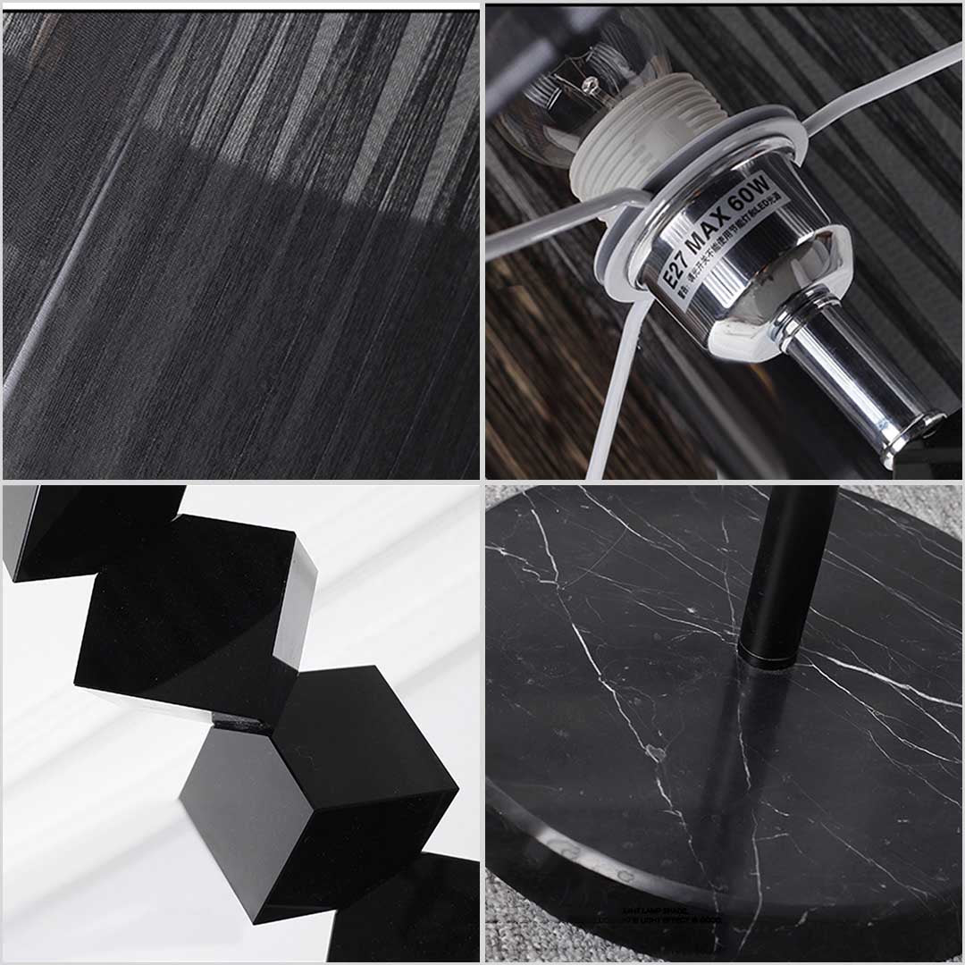 NNEAGS 2x Floor Lamp Metal Base Standing Light with Dark Shade Tall Lamp