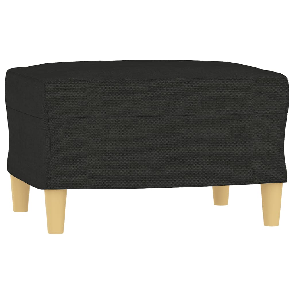 NNEVL Sofa Chair with Footstool Black 60 cm Fabric-4