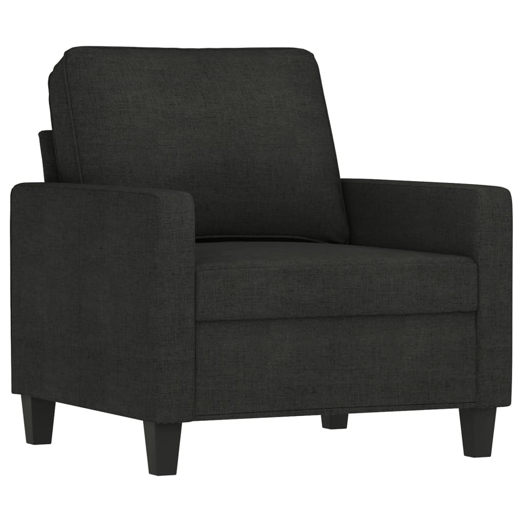 NNEVL 4 Piece Sofa Set with Cushions Black Fabric-2