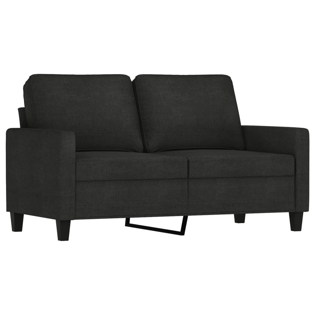 NNEVL 4 Piece Sofa Set with Cushions Black Fabric-3