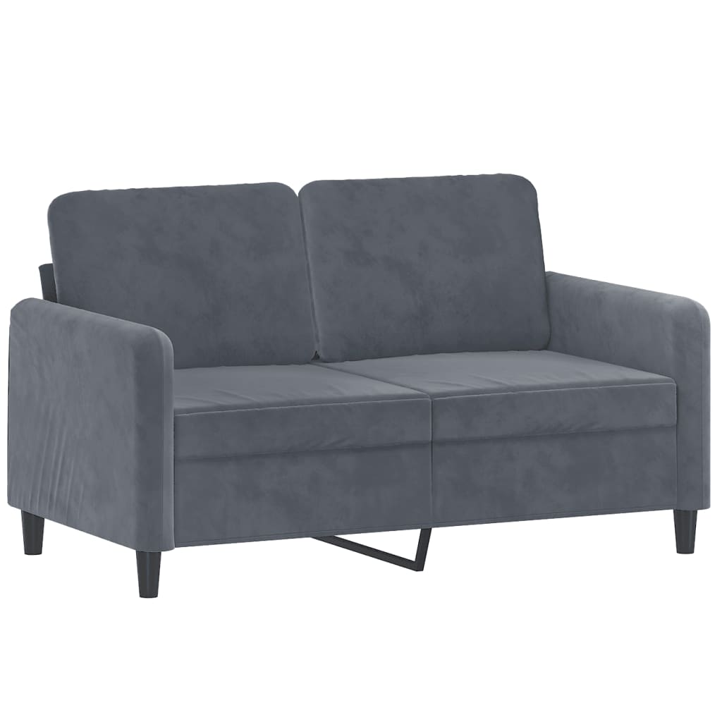 NNEVL 2 Piece Sofa Set Dark Grey Velvet-2