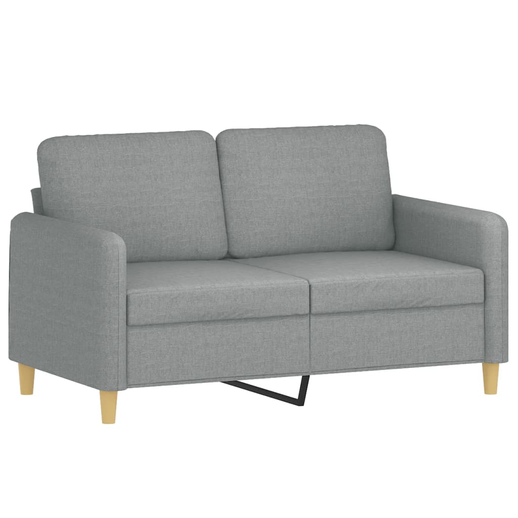 NNEVL 4 Piece Sofa Set with Cushions Light Grey Fabric-3